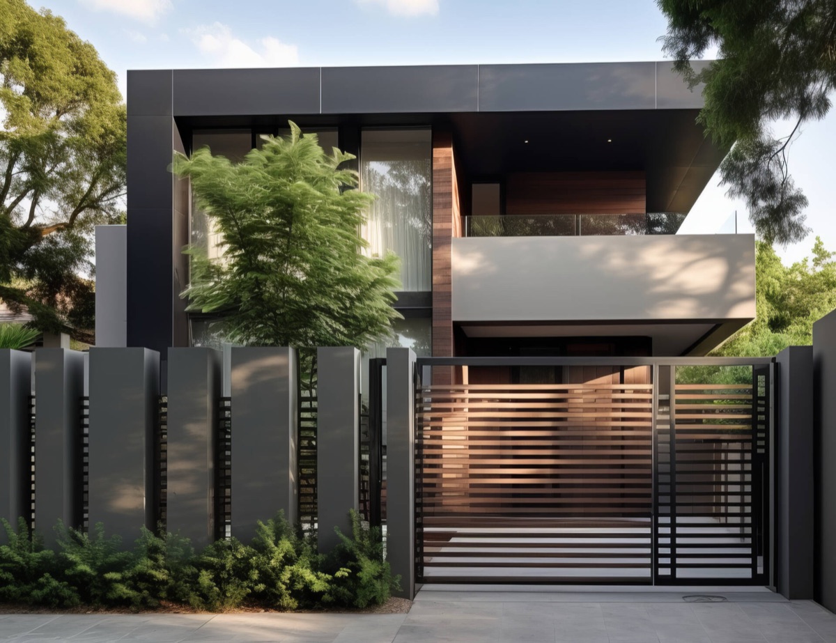Custom estate metal fencing fabricated by Knox